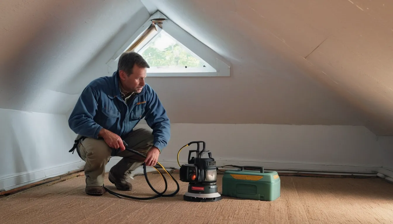A local provider inspecting an attic for rodent and wildlife entry points in a home near Peapack and Gladstone